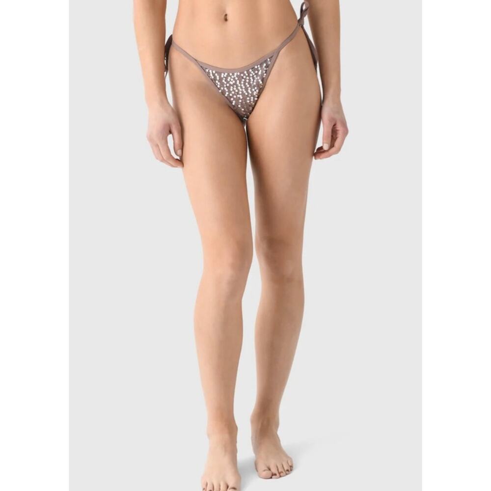 L SPACE  Women's Levy Bikini Bottom in Smoky Quartz - M